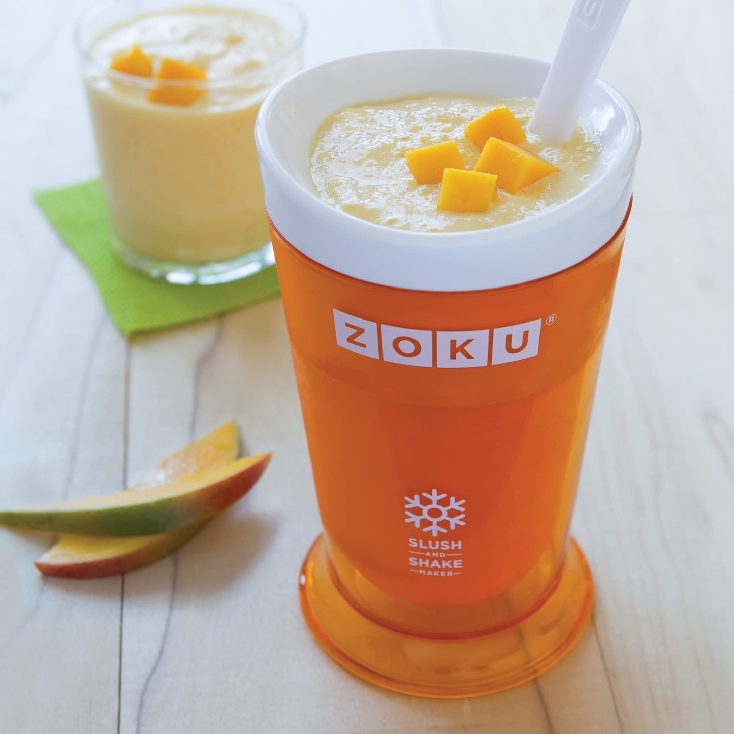 Vaso para Batidos y Nieves Zoku Anaranjado