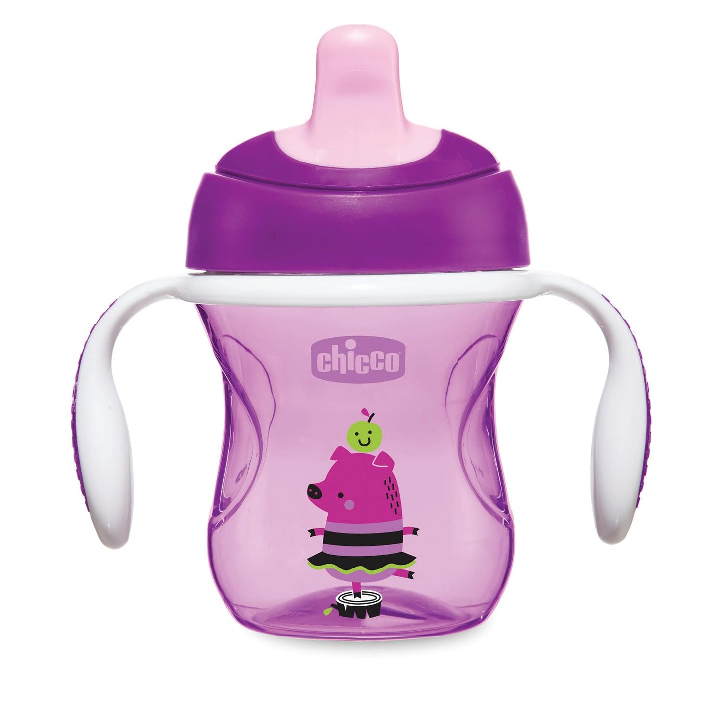 CHICCO, Vaso Entrenador con Boquilla Blanda, 6m+, Color Rosa,