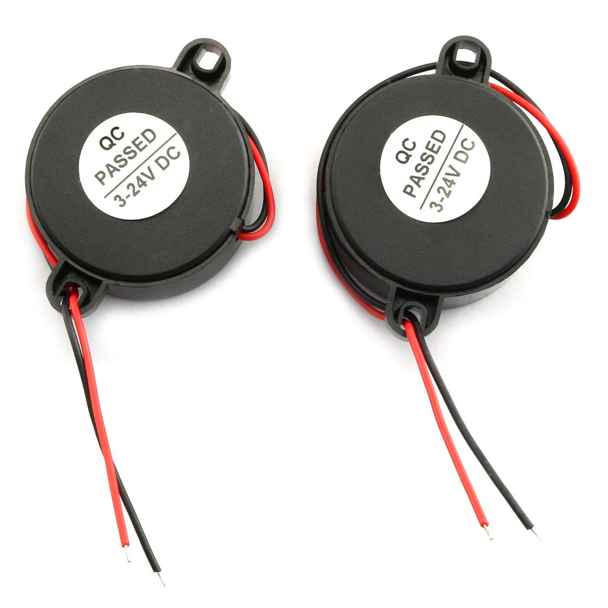 Buzzer Piezoeléctrico Activo RuiLing Negro, Sonido Continuo e Intermitente, 2-Pack, 85dB, 3-24V, Accesorios para Carro