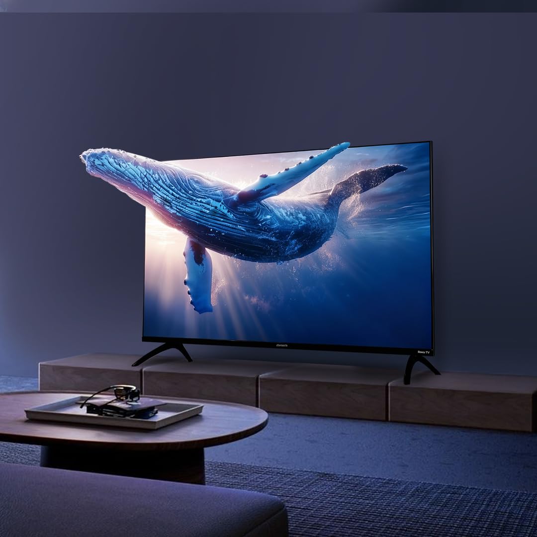 Aiwa Smart TV 55 Pulgadas QLED 4K UHD Roku TV AW55RKQ con HDR, Dolby Audio, WiFi, Bluetooth, 4 HDMI, Pantalla Ultra HD