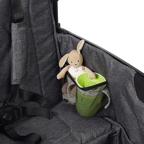 Carriola Vagón Radio Flyer Voya Gris con Asientos Doble Face-to-Face y Capota Ajustable para Protección UV