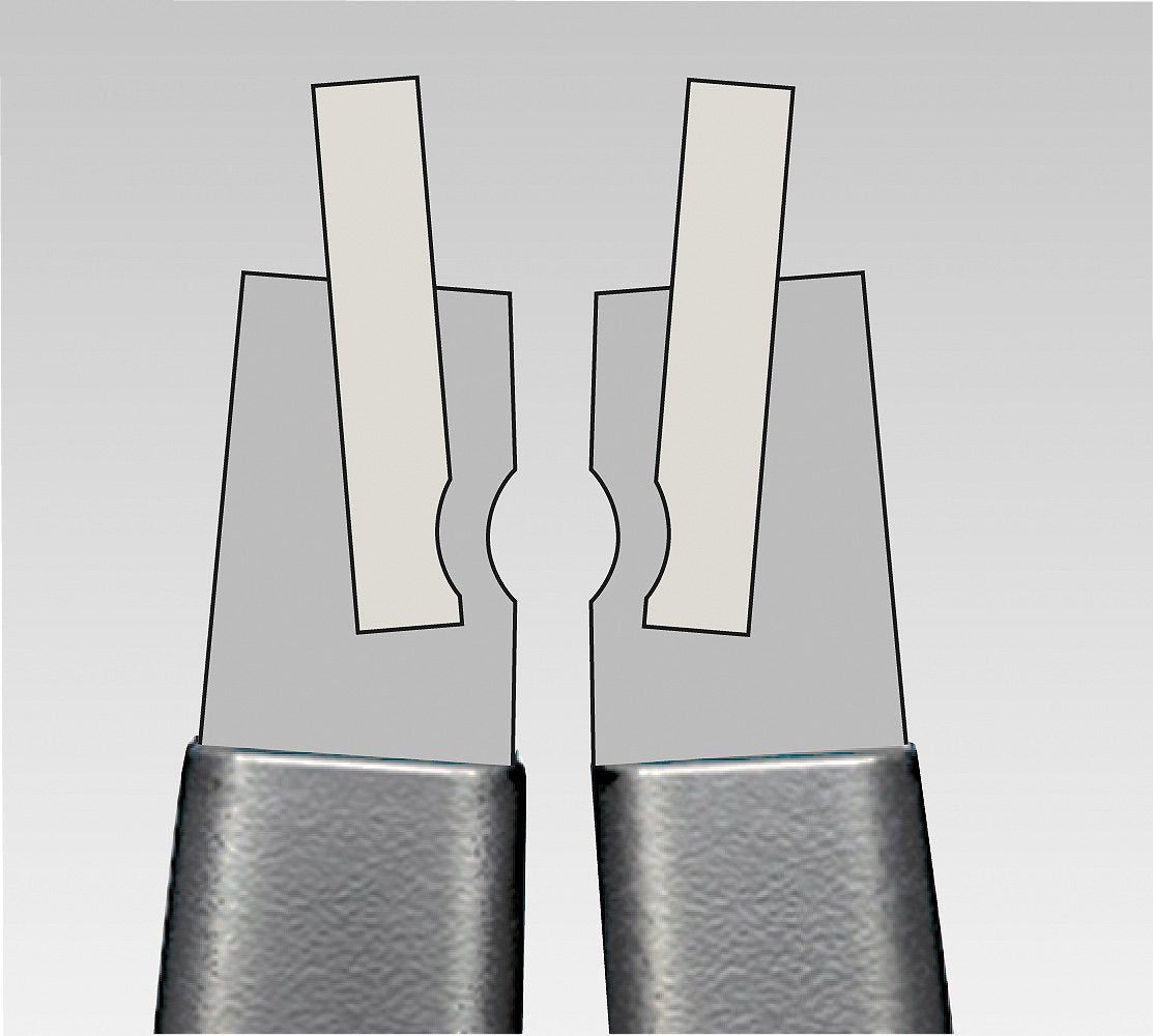Knipex 49 21 A01 Pinza De Precisión Para Anillos De Retención Para Anillos De Retención Exteriores De Ejes Acabado Pavonado 130 Mm
