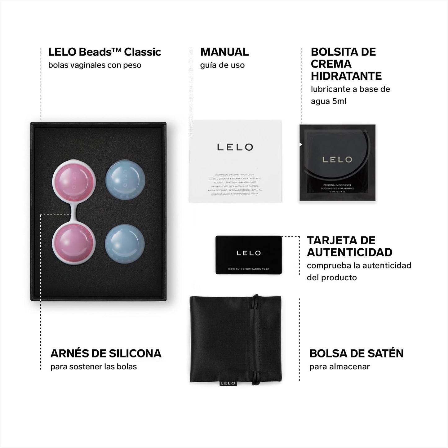 LELO Beads Classic, Juguetes eróticos para Mujer, Bolas Chinas de Primera Calidad para el Suelo Pélvico, Juguetes Sexuales para Alcanzar más Orgasmos