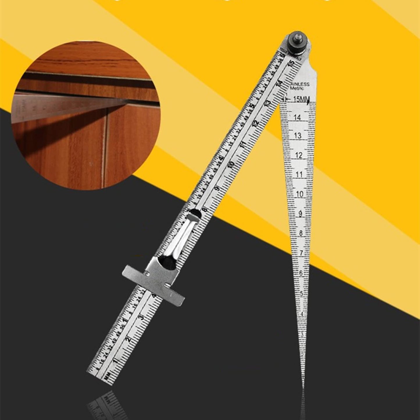 Herramienta de Inspección de Soldadura Taper Gap Profundidad Regla Fácil de Leer