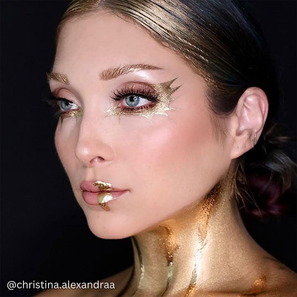 Mehron polvos metálicos y líquido de mezcla - Oro G