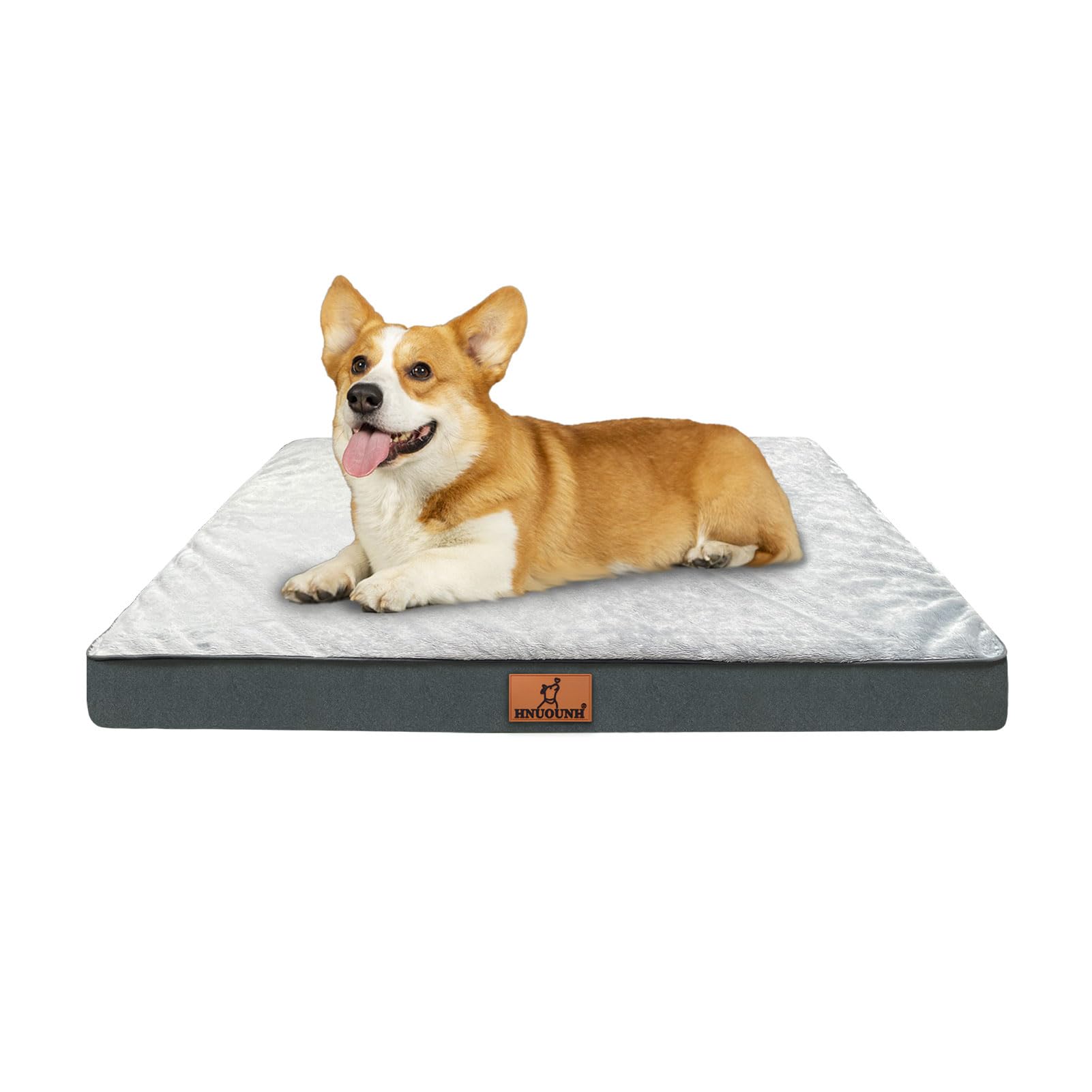 HNUOUNH Cama ortopédica para Perros, Cama Impermeable para Perros medianos, Grandes y extragrandes, Cama para Mascotas con Funda extraíble Lavable y Parte Inferior Antideslizante,M (30x20x3pulgadas)