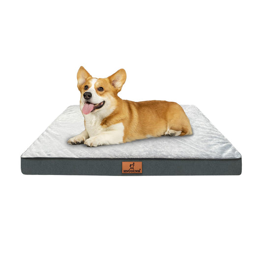 HNUOUNH Cama ortopédica para Perros, Cama Impermeable para Perros medianos, Grandes y extragrandes, Cama para Mascotas con Funda extraíble Lavable y Parte Inferior Antideslizante,M (30x20x3pulgadas)