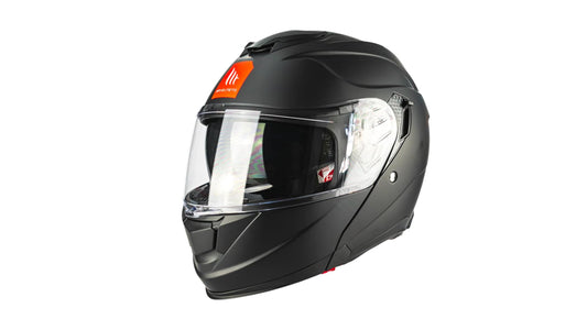 Casco MT Helmet Exodus Negro Mate ABATIBLE para Moto Doble CERTIFICACIÓN Dot Y ECE (XXL)