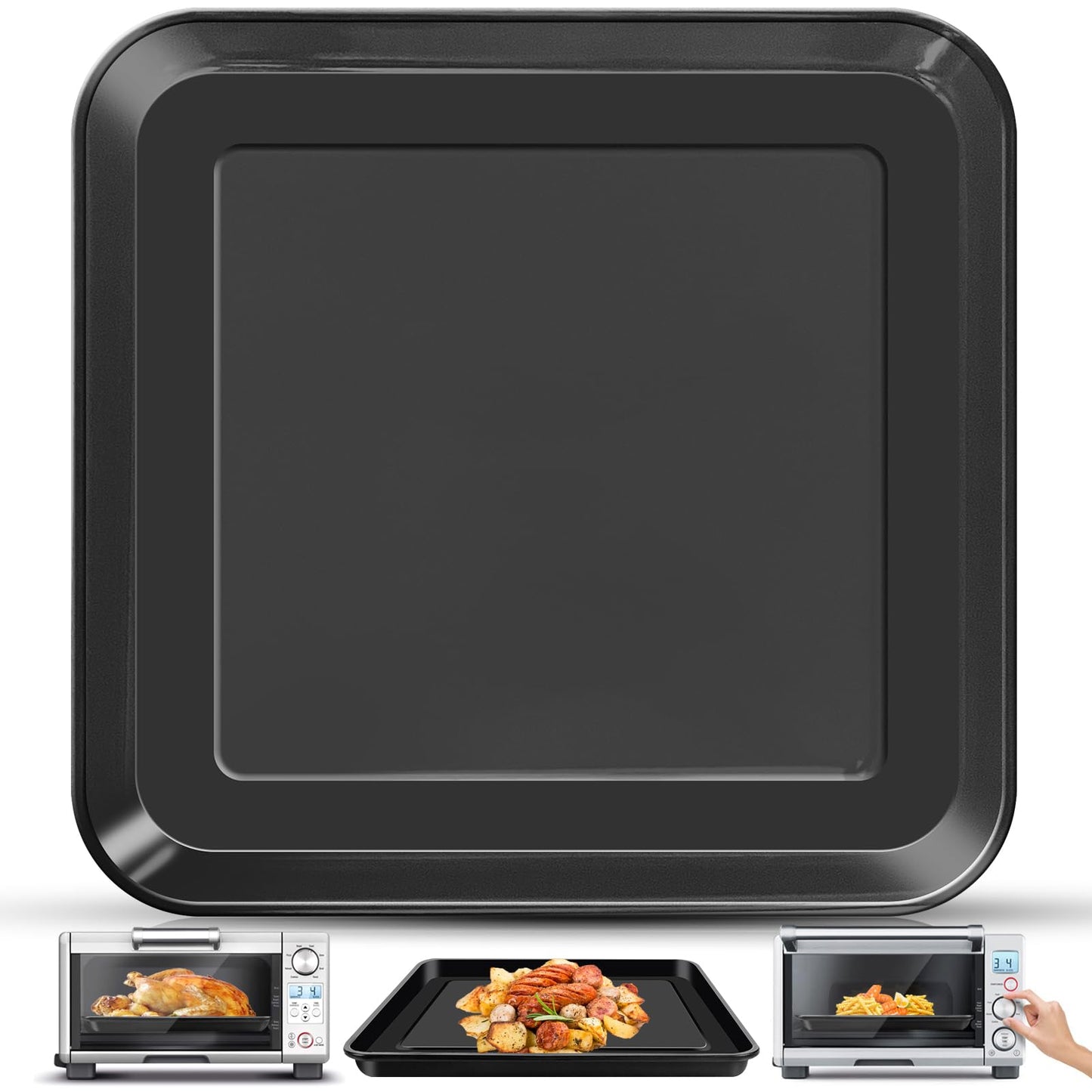 Bandeja para Hornear de Esmalte Breville Blanca para Horno Tostador Compacto Compatible con Mini Smart