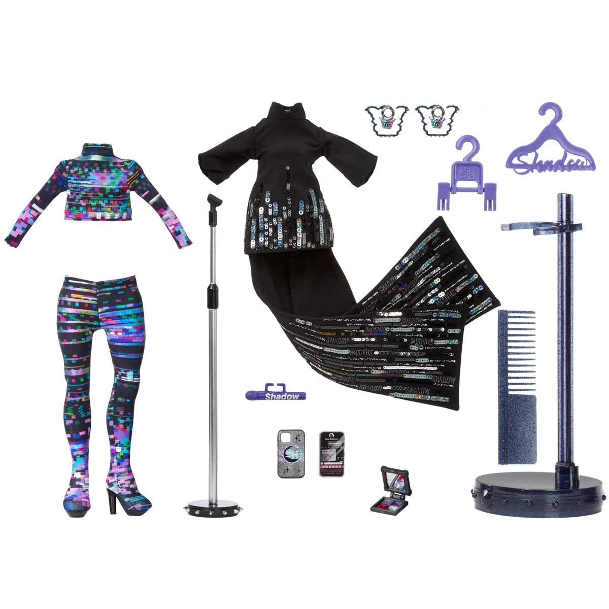 Muñeca de Moda Rainbow High Shadow High Reina Glitch Crowne Morada con Atuendo Moderno para Coleccionistas a Partir de 12 Años