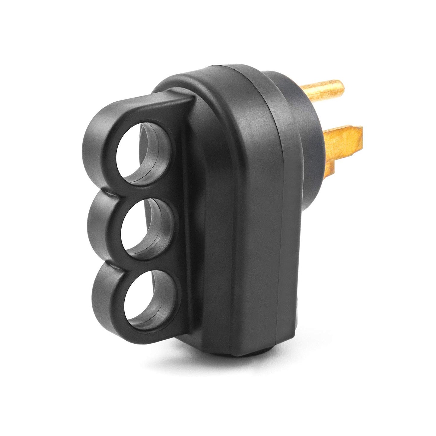 QWORK Nema 14-50P - Enchufe de repuesto para caravana macho de 50 amperios, 125/250 V con mango para remolque de caravana