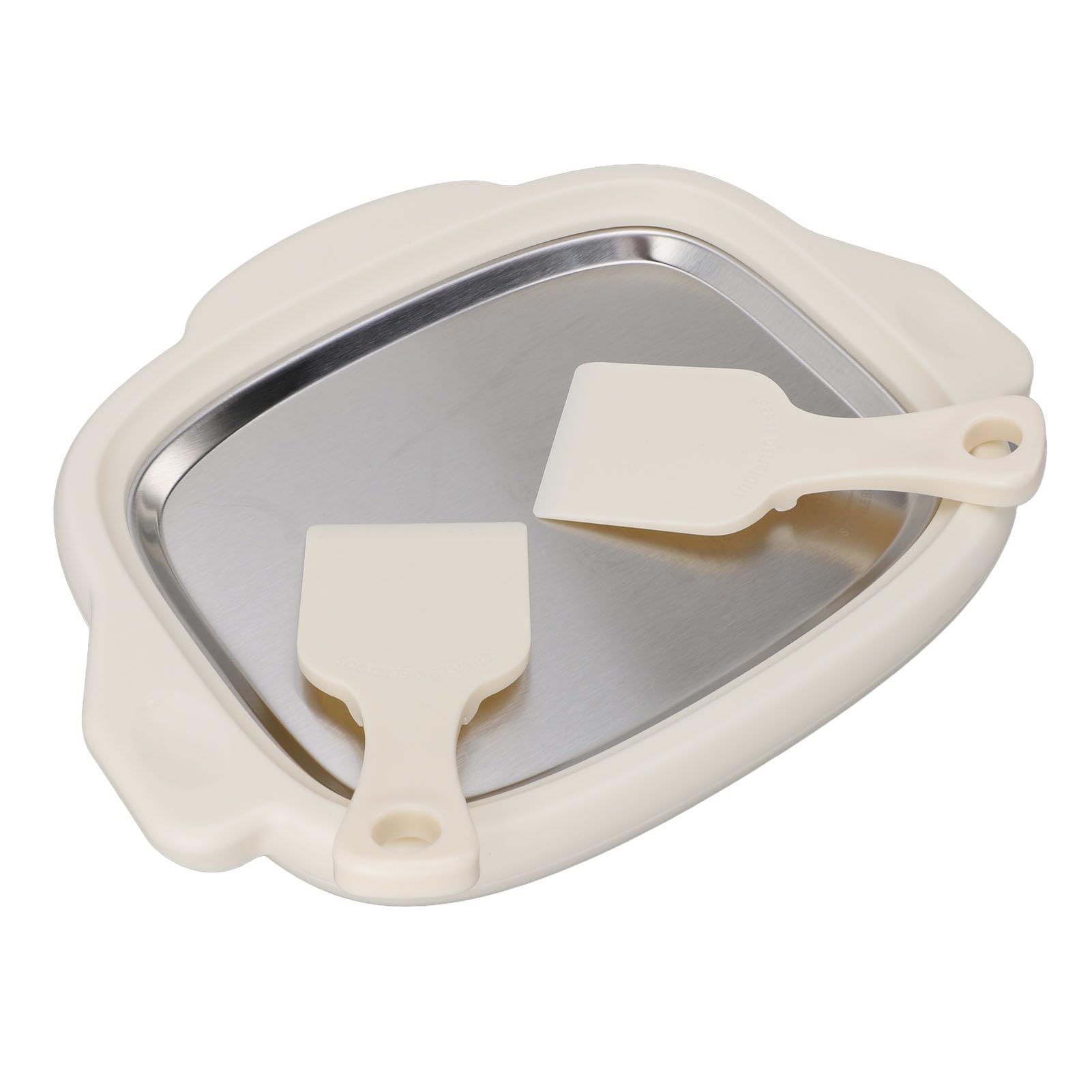Máquina para Hacer Helados Instantáneos, Bandeja para Hacer Helados Enrollados Caseros, Máquina para Hacer Helados de Acero Inoxidable, Ideal para Hacer Helado de Frutas Fritas