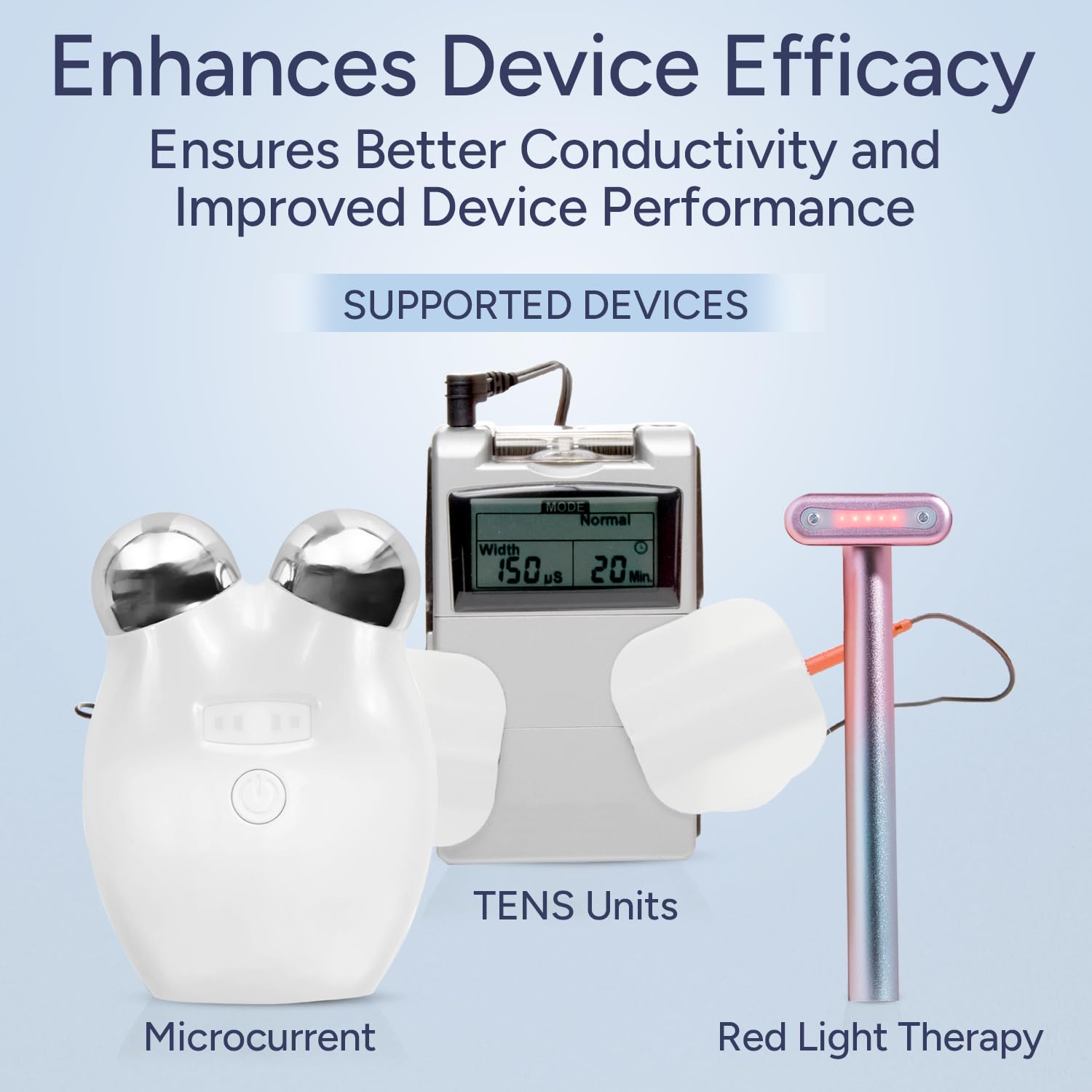 Berkland- Suero activador de terapia de luz roja para rostro y cuello: para varita facial, terapia de luz roja y microcur