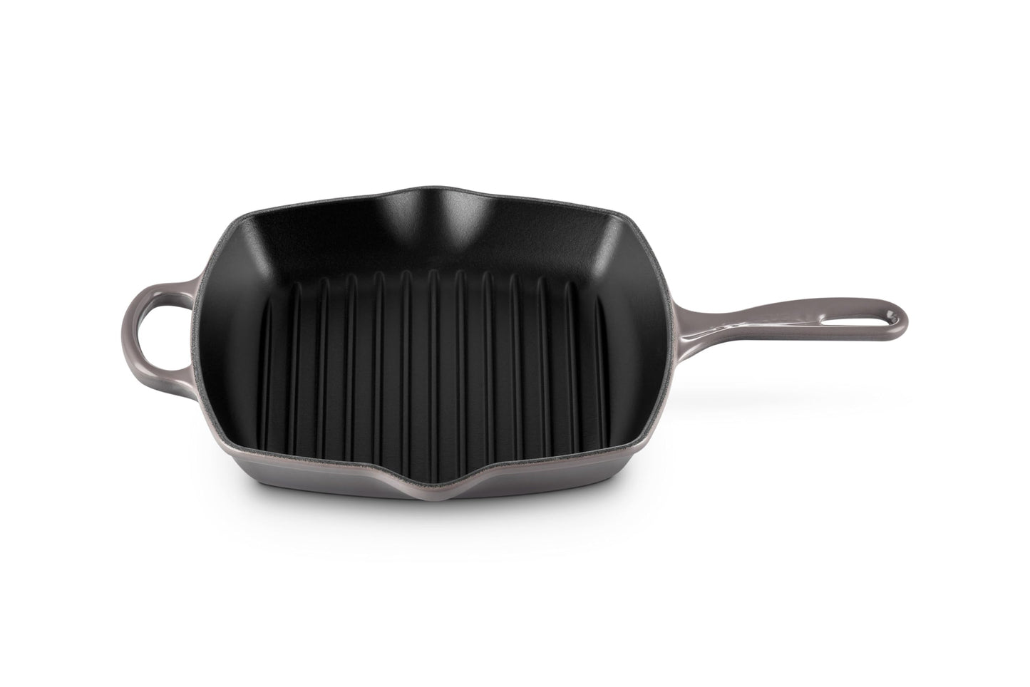 Le Creuset Parrilla cuadrada de hierro fundido esmaltado, 10.25 pulgadas, ostra
