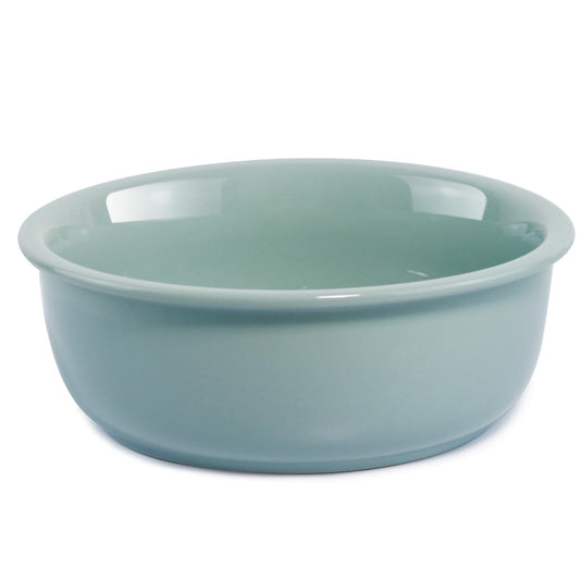 Cuencos de cerámica para perros, platos antideslizantes para perros y gatos pequeños, medianos y pequeños, cuencos de porcelana duradera para perros y agua (28 onzas, verde claro)