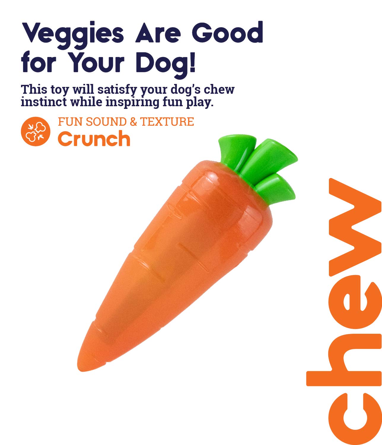 Juguete Masticable Petstages Crunch Veggies Grande para Perros