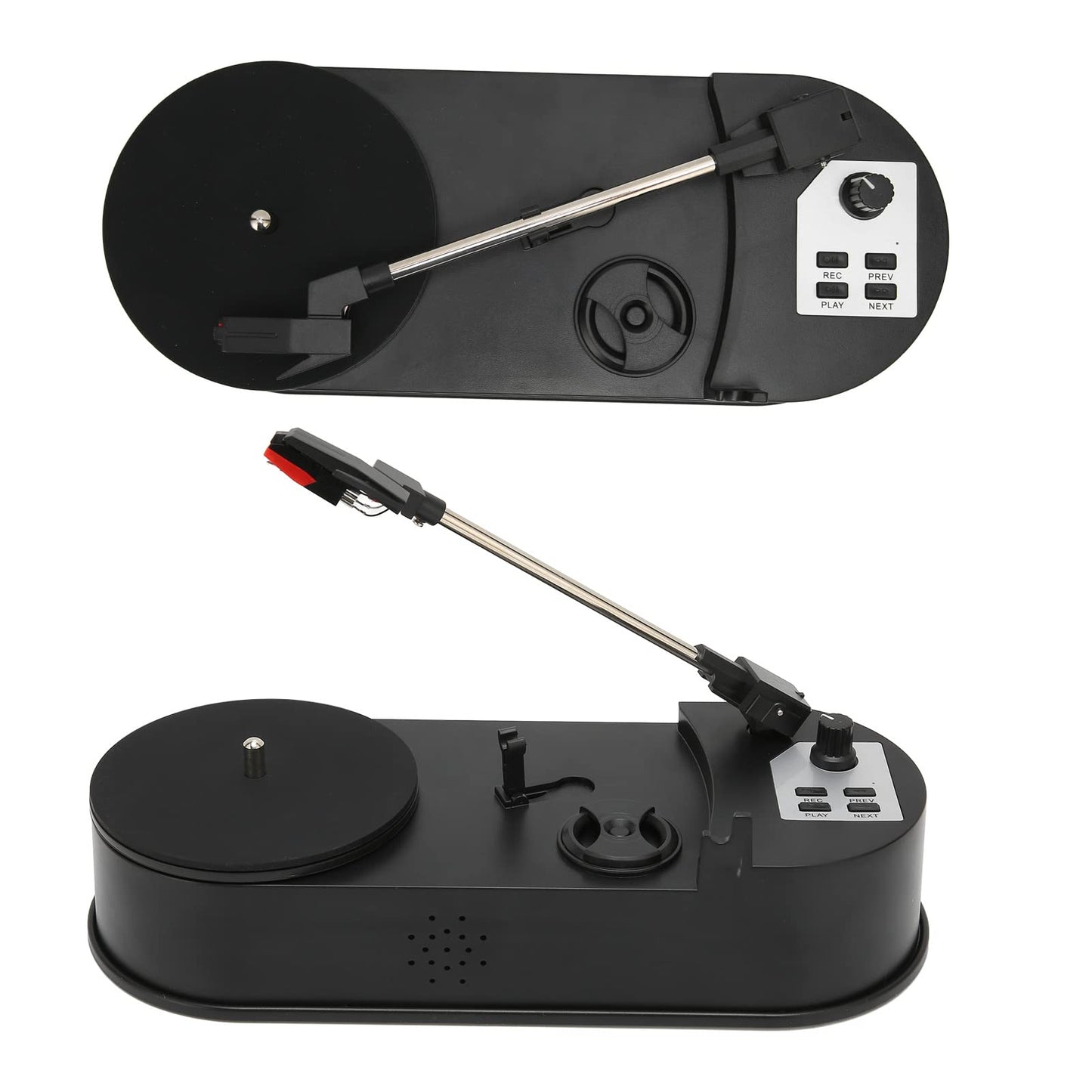 Cryfokt Tocadiscos de Vinilo, USB 2.0 Reproductor de Audio de Discos LP Conecta Y Reproduce Convertidor de Reproductores de CD MP3 Tocadiscos de Vinilo Grabación de Vinilo a MP3