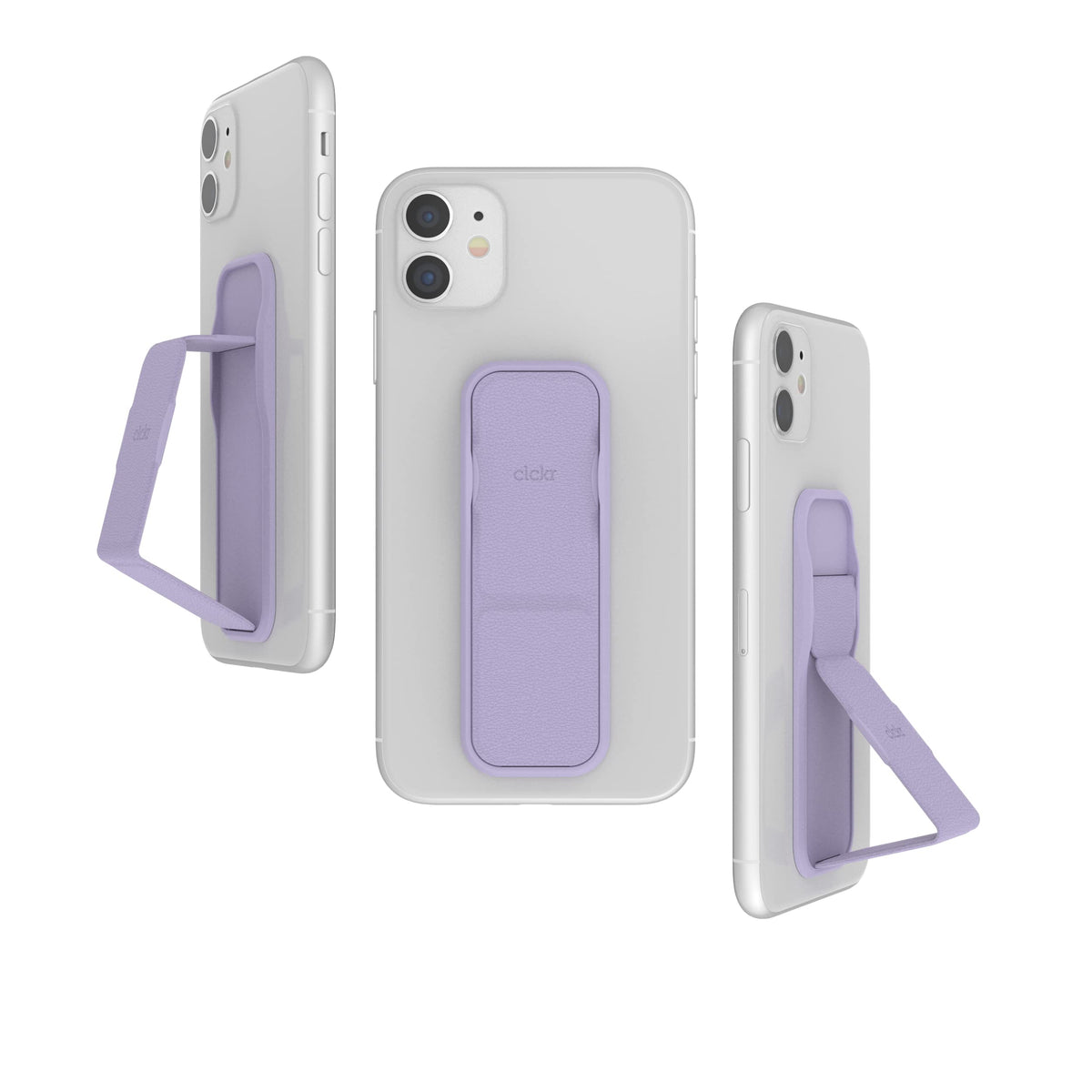 Soporte de Agarre y Expansión CLCKR Lila para Teléfono Celular Universal