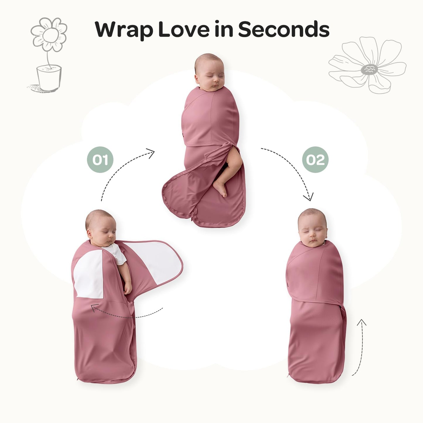 Momcozy - Pañales para recién nacidos, color rosa