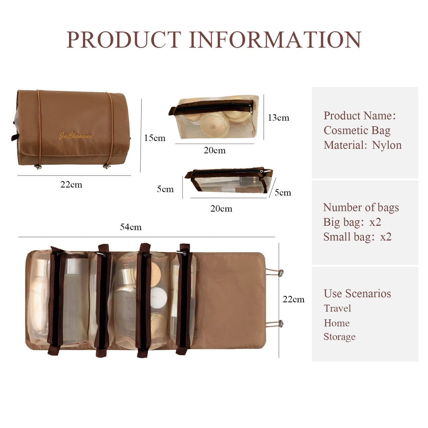 LumiSyne 4 En 1 Bolsa De Cosméticos Desmontable Bolsa De Aseo Colgante Et Enrollable Neceser De Viaje Bolsa De Maquillaje De Malla Portátil Plegable Bolsa De Aseo Neceser De Maquillaje Impermeable