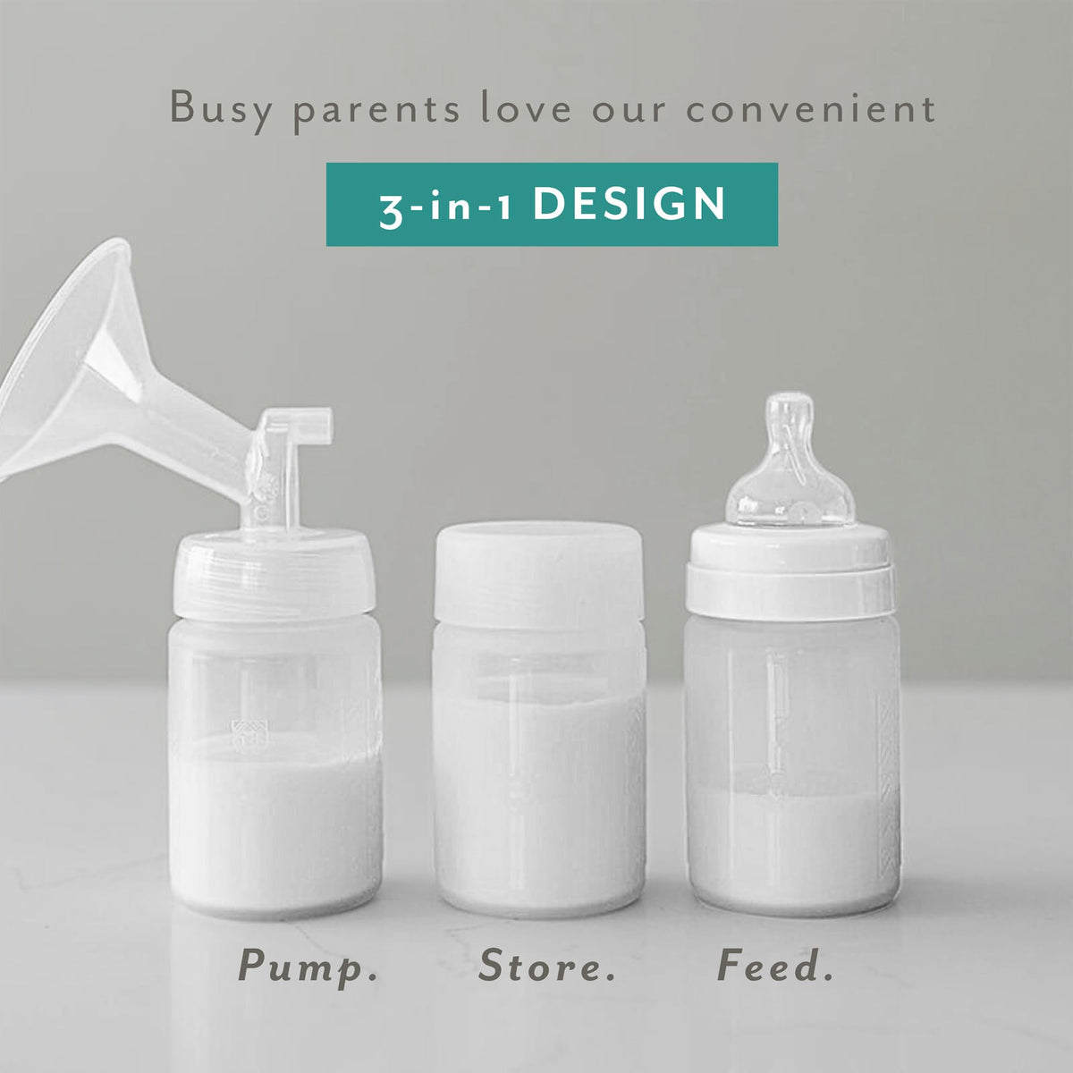 Mila's Keeper - Botellas de almacenamiento de leche materna de silicona premium, para bombeo, almacenamiento y alimentación, se adapta a bombas y pezones líderes, recipientes de almacenamiento de