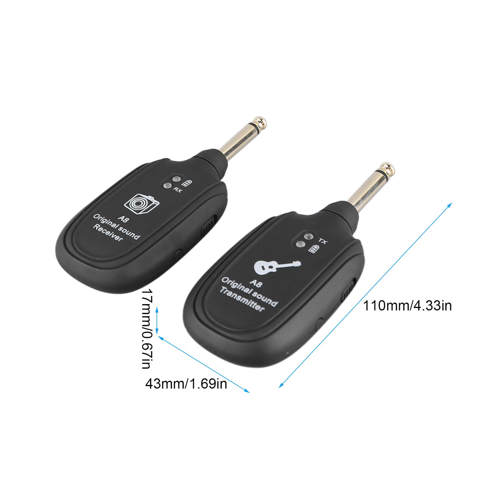 Inalámbrico de Guitarra, Transmisión Inalámbrica de Guitarra de Audio de Guitarra Eléctrica Conjunto de Transmisor y Receptor Inalámbrico