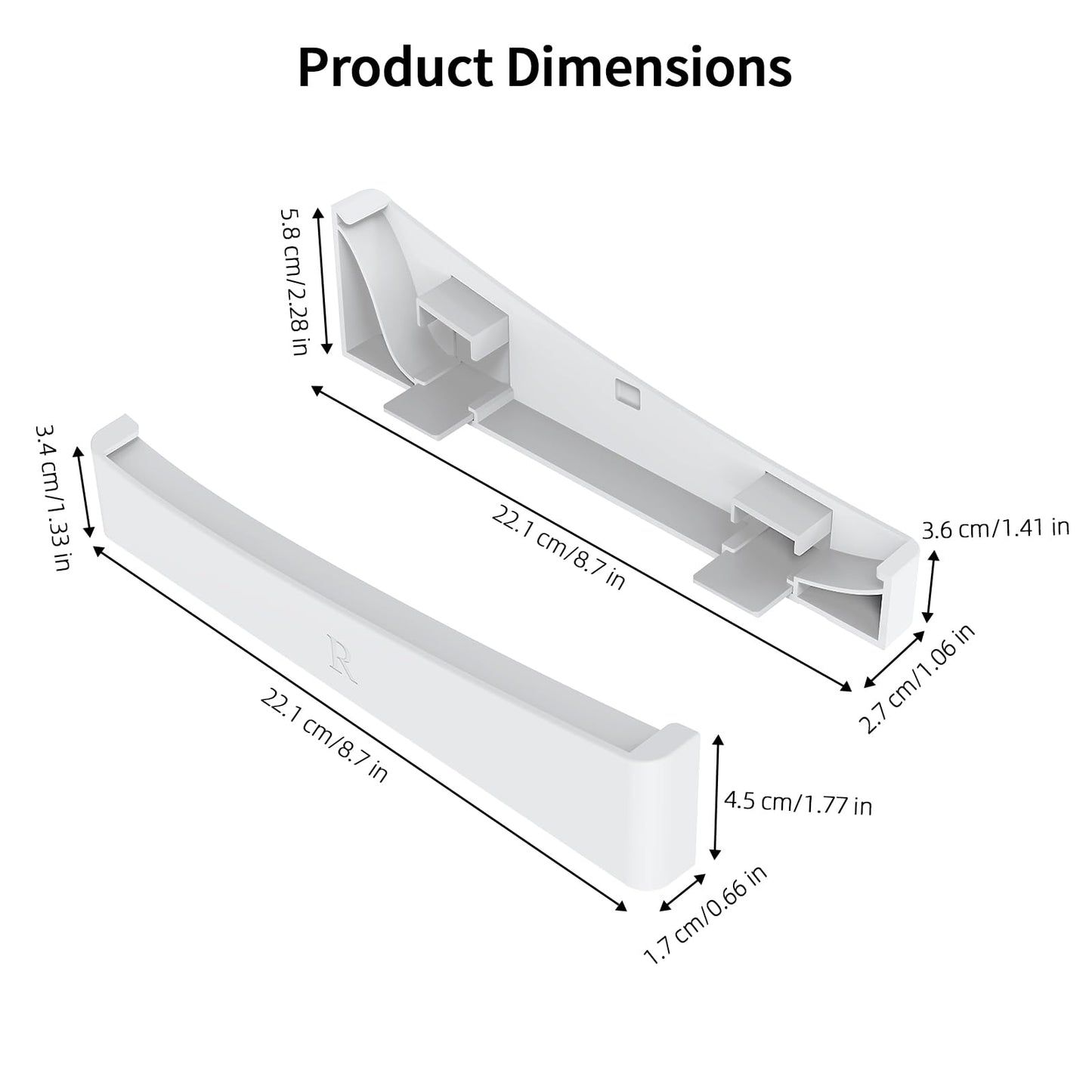 BeisDirect - Soporte Horizontal para Consola Sony PS5 Slim, Soporte Base Compatible con Discos PS5 y edición Digital PS5 Slim Accesorios Delgados con MADS Antideslizantes (Blanco)