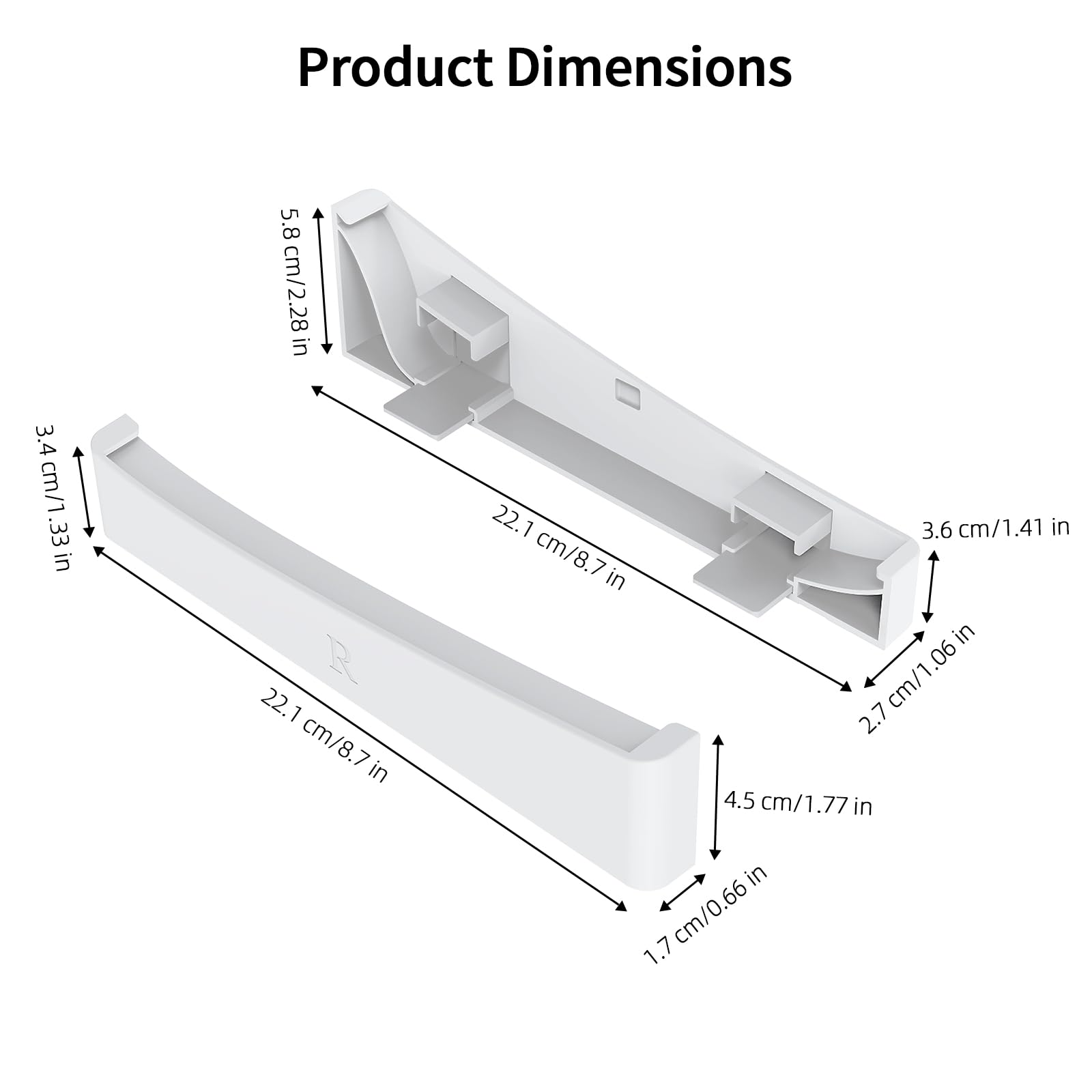 BeisDirect - Soporte Horizontal para Consola Sony PS5 Slim, Soporte Base Compatible con Discos PS5 y edición Digital PS5 Slim Accesorios Delgados con MADS Antideslizantes (Blanco)