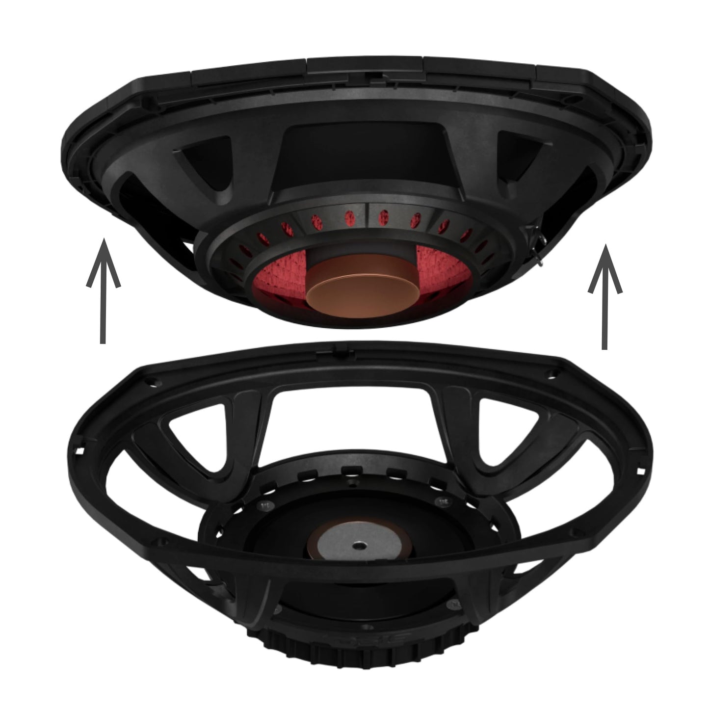 DS18 PROJECT360 Altavoz de alta sensibilidad de 6 x 9 pulgadas con imán de neodimio – 350 W RMS 4 ohmios – Diseño de recono giratorio para una reparación rápida