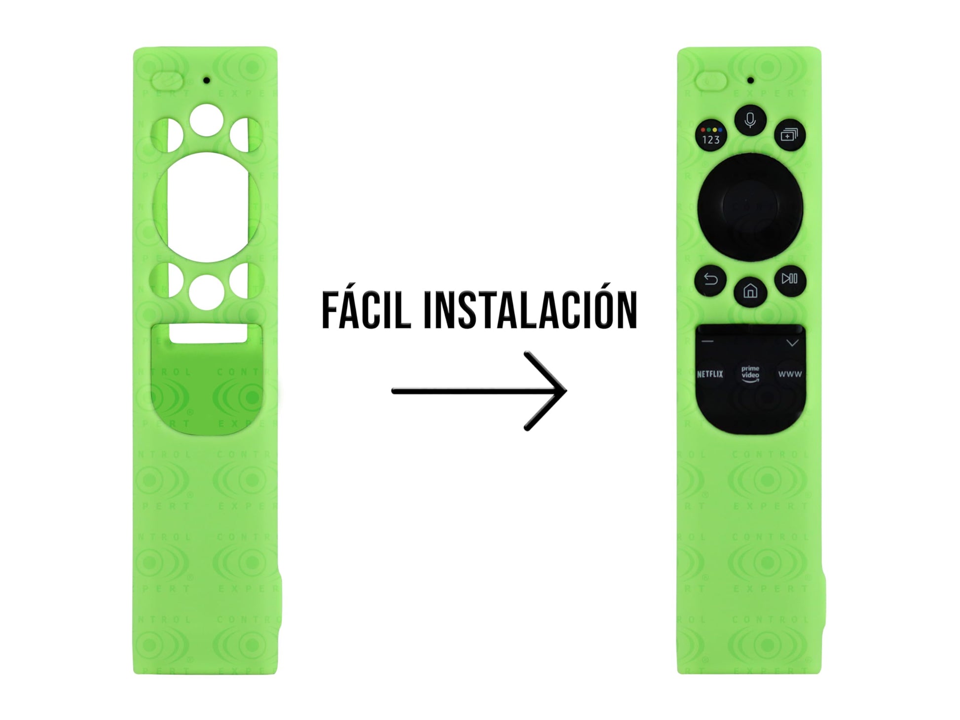 CONTROL EXPERT Funda para Control Samsung 4k Case Panel Solar Smart TV Pantalla Bn59-01363a, Bn59-01385d, Bn59-01357a Silicon Protector (Verde)