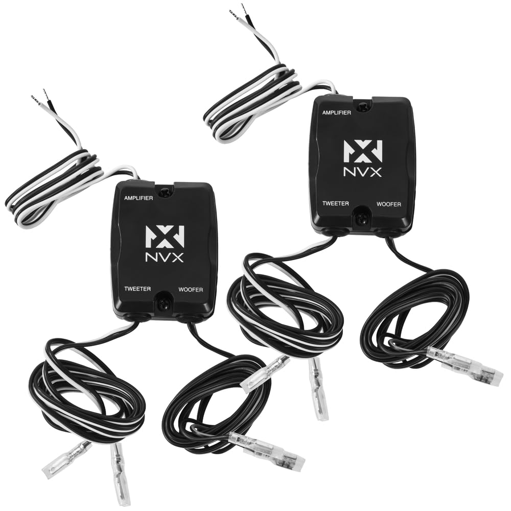 NVX® NSP69KIT - Altavoces para coche de 6 x 9, 920 W máximo, 320 W RMS, sistema de componentes de 2 vías con tweeters de cúpula de seda y X-overs pasivos, fácil de instalar en coches/camiones/puertas