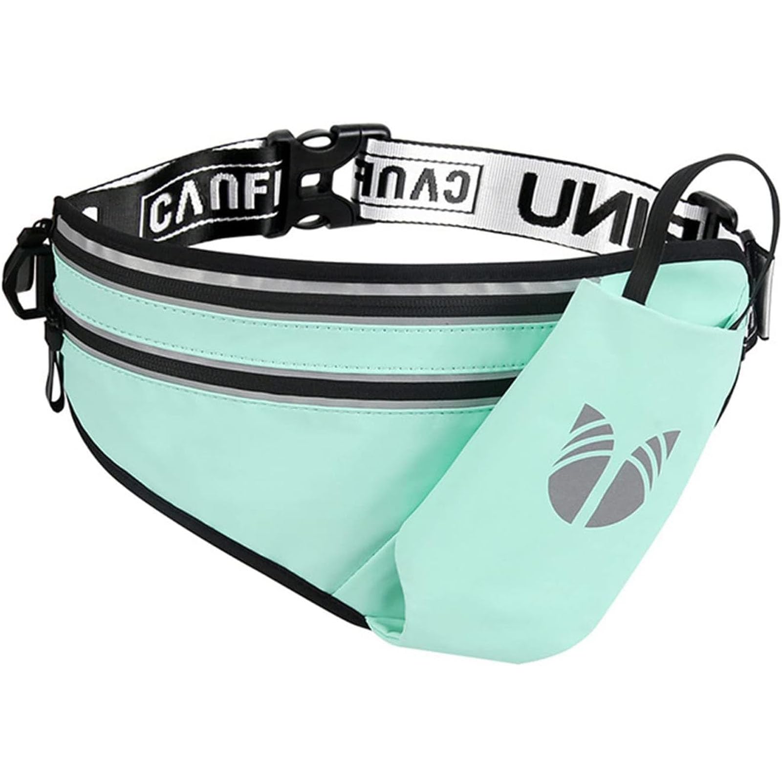 Cinturón de Hidratación MOSU Verde con Soporte para Botella y Correa Ajustable para Correr para Mujeres y Hombres