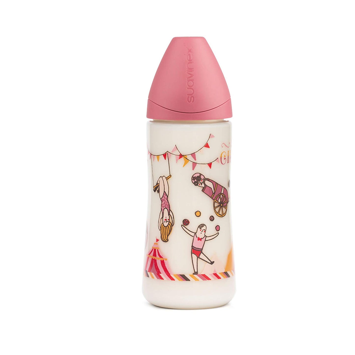 BIBERON 360ML FLUJO DENSO "LE CIRQUE" ROSA SUAVINEX