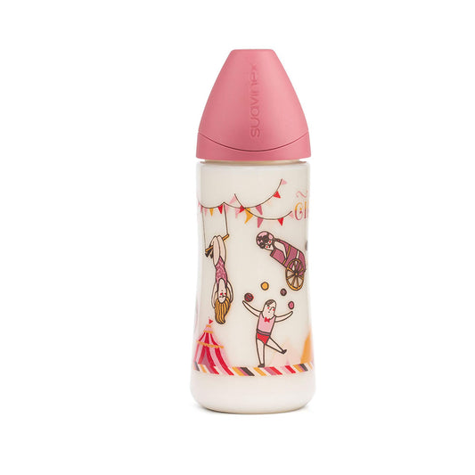 BIBERON 360ML FLUJO DENSO "LE CIRQUE" ROSA SUAVINEX
