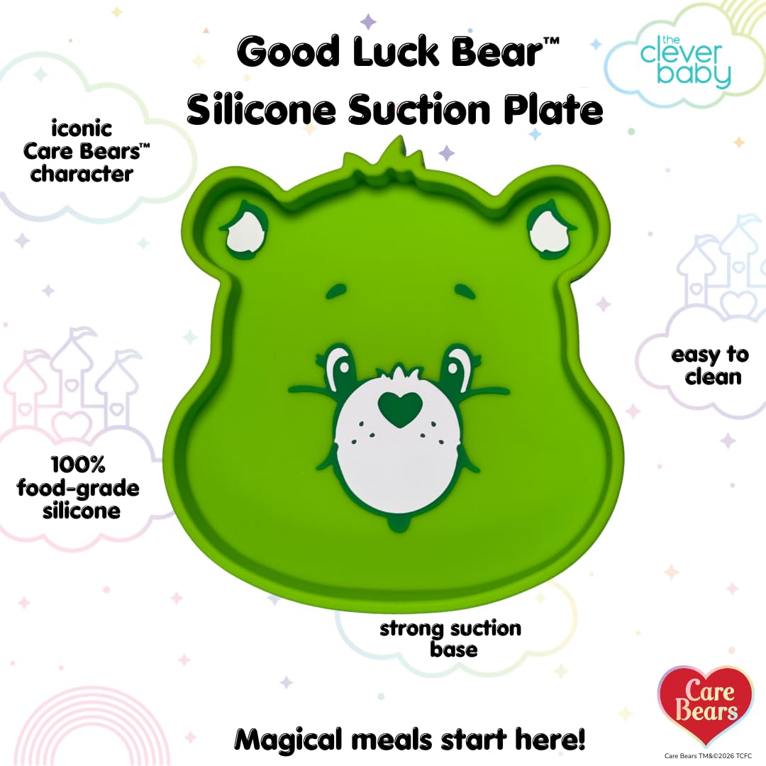 The Clever Baby Care Bears Good Luck Bear - Placa de succión de silicona