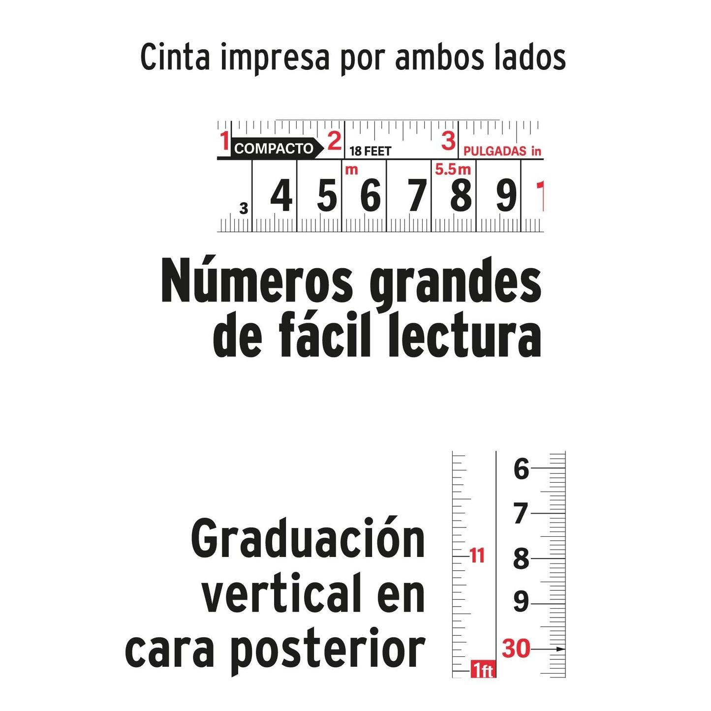Flexómetro Compacto Truper Naranja Antigolpes Cinta 5 m