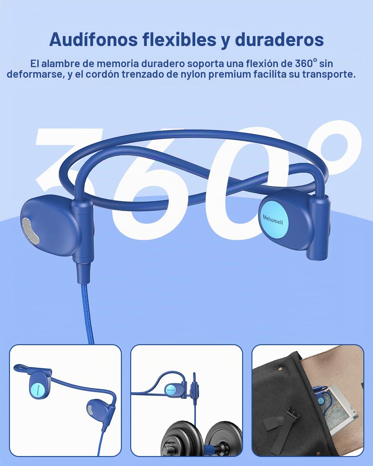 Auriculares Mehomeli Abiertos con Conducción de Aire 3,5 mm para Niños