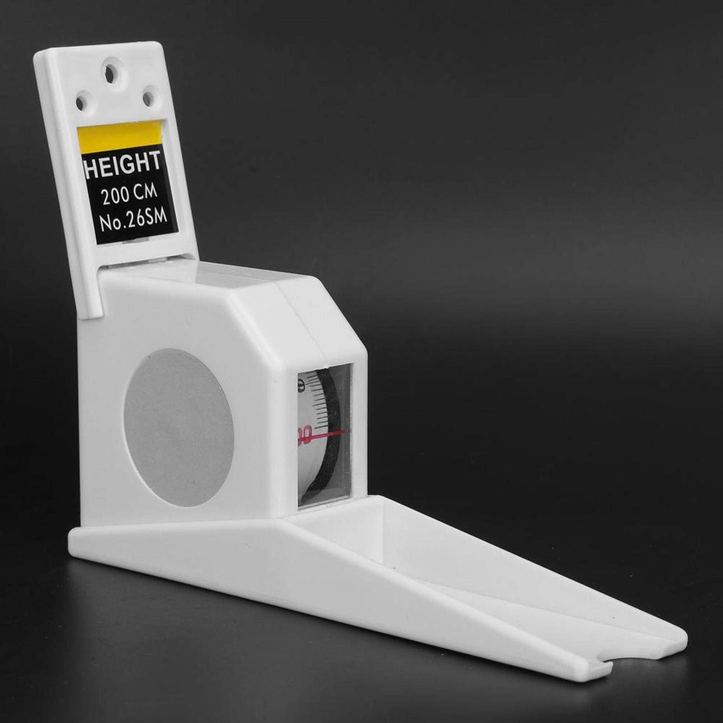 Cinta Métrica de Altura, Medidor de Estatura de Altura de 2 M, Altímetro Montado En La Pared, Retráctil Herramienta de Medición de Metal, Retractil Stature Meter Con Placa De Pared (Blanco)