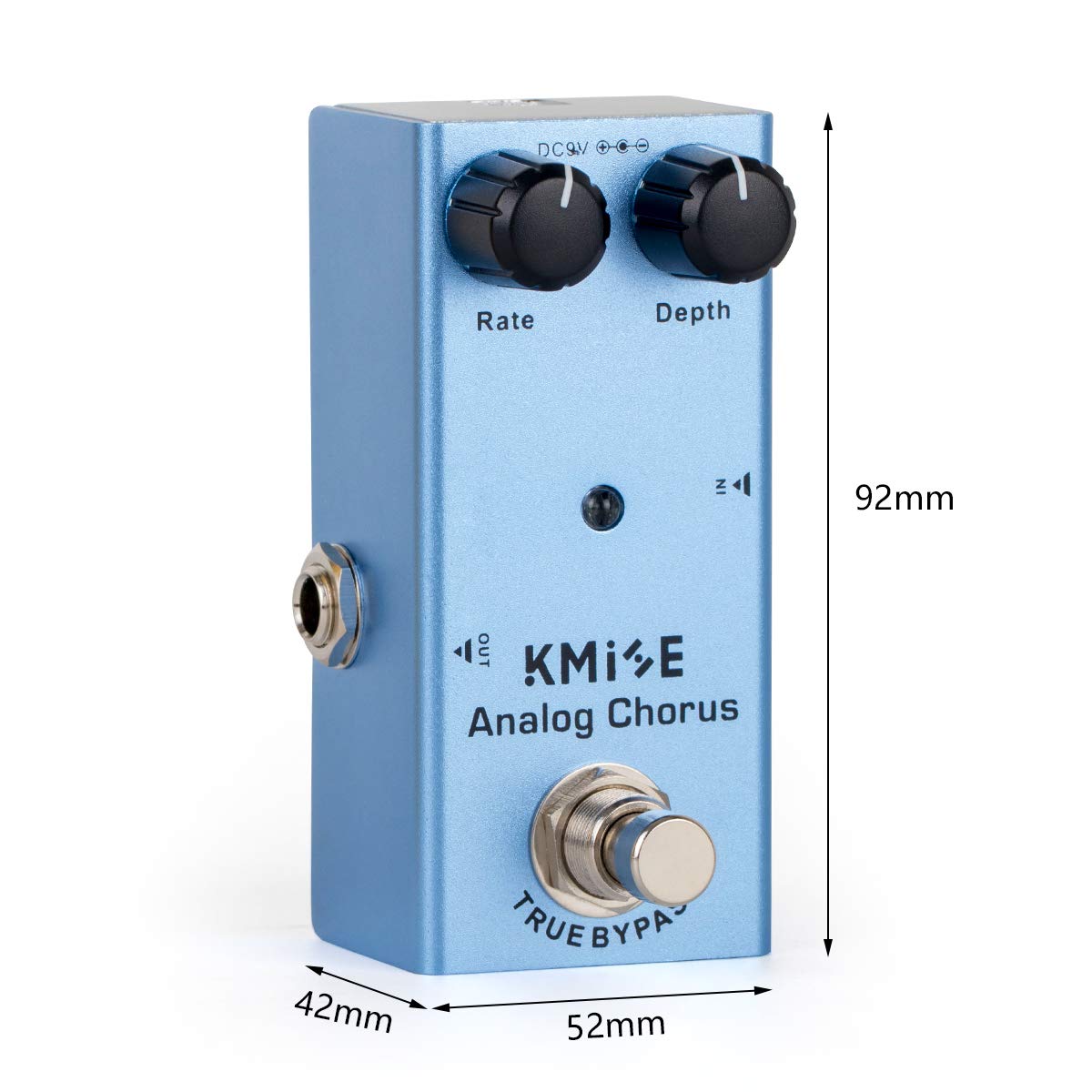 lotmusic Pedal de efectos de guitarra eléctrica Mini tipo único DC 9V True Bypass (Analog Chorus)