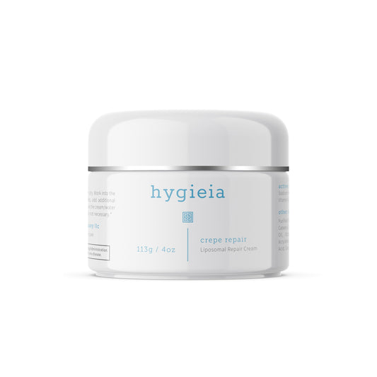 Hygieia +- Crema reparadora de piel Hygieia Crepey: crema liposomal antienvejecimiento para rostro, cuello y cuerpo, de células profundas avanzadas