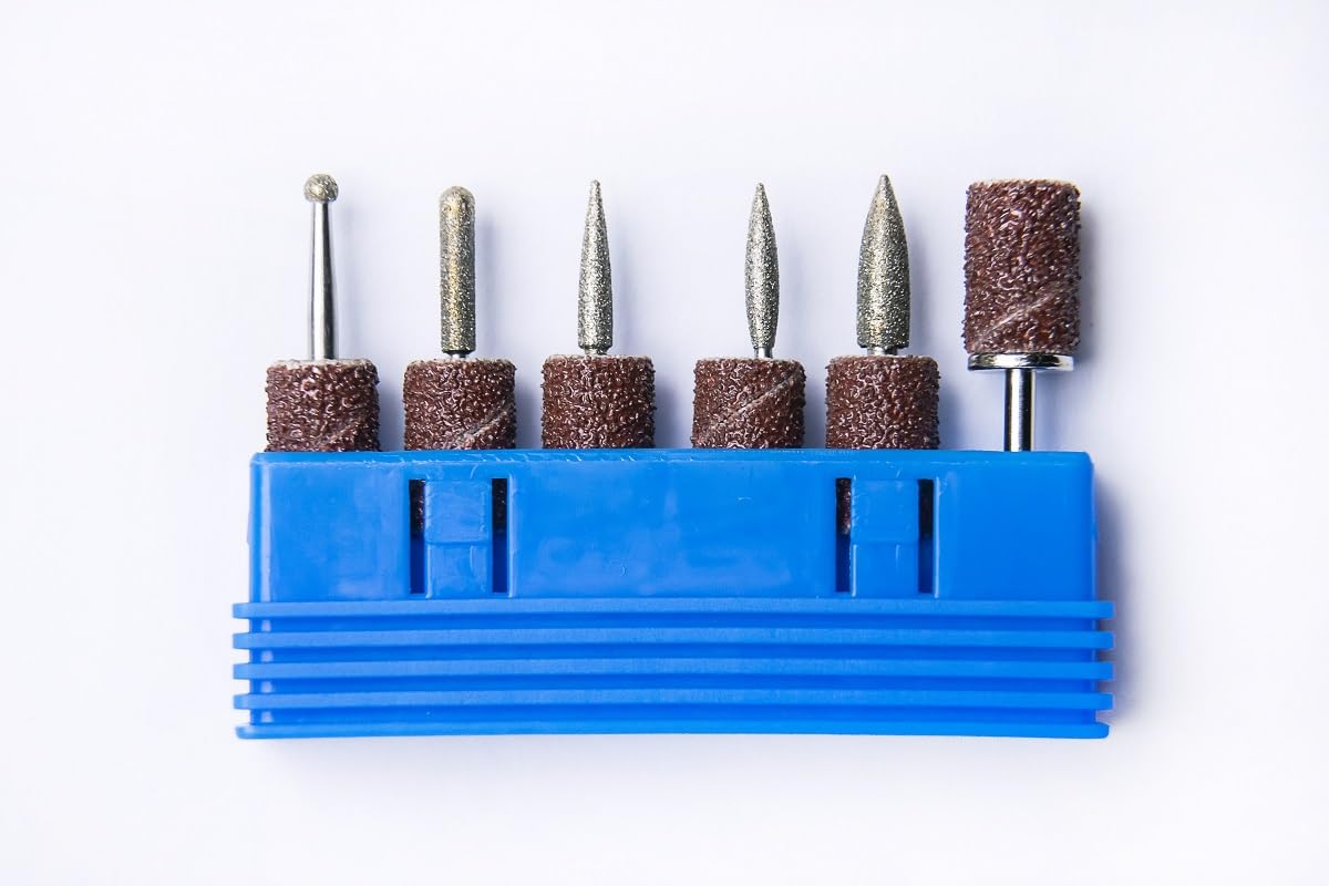 NAIL FACTORY - Mini Maq Pro II de Alto Rendimiento, Pulidor de Uñas Eléctrico, 35 000 RPM, Rotación Bidireccional, Rosa, con 6 Puntas Profesionales