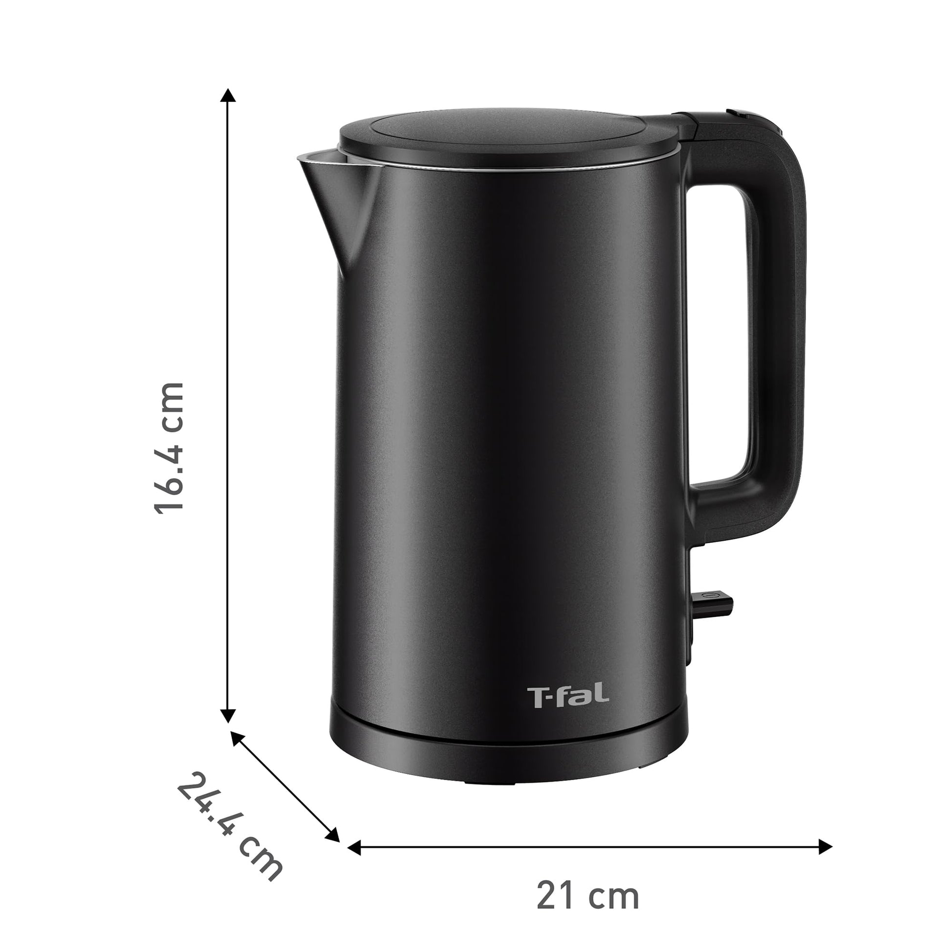 Hervidor Eléctrico T-fal Negro 1.5 L Seguro al Tacto con Potencia de 1350 W y Base 360°