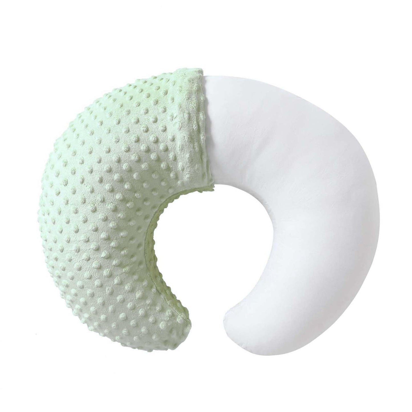 QUENESS Almohada y posicionador para lactancia, para alimentación con pecho y biberón, soporte para sentarse del bebé con cubierta ultra suave removible, soporte para tiempo boca abajo para bebés