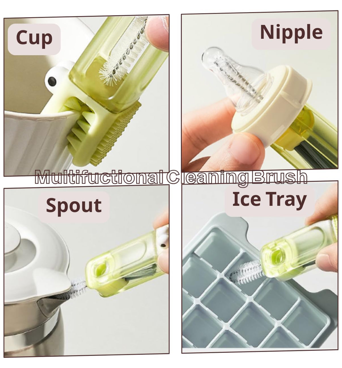 Juego de cepillos de limpieza para tapa de taza, cepillo para polvo de