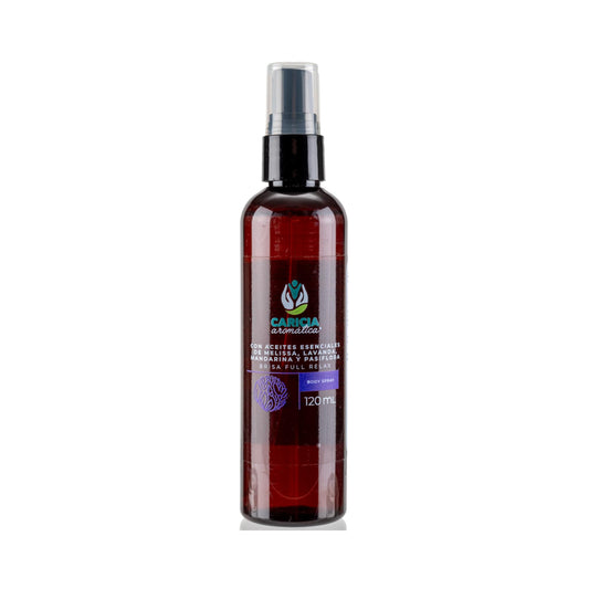 CARICIA AROMÁTICA — Spray Corporal FULL RELAX 120 ml | LAVANDA, MANDARINA, MELISA y PASIFLORA | Aromaterapia