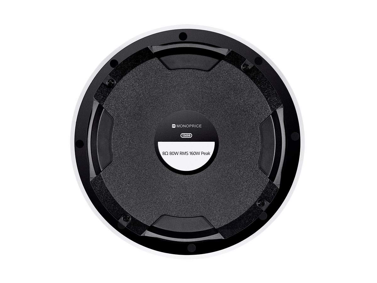 Mono 2-Way Aramid Fiber Back Ceiling Speakers - 6.5 Inch - Black with Covered Crossover (Pair)