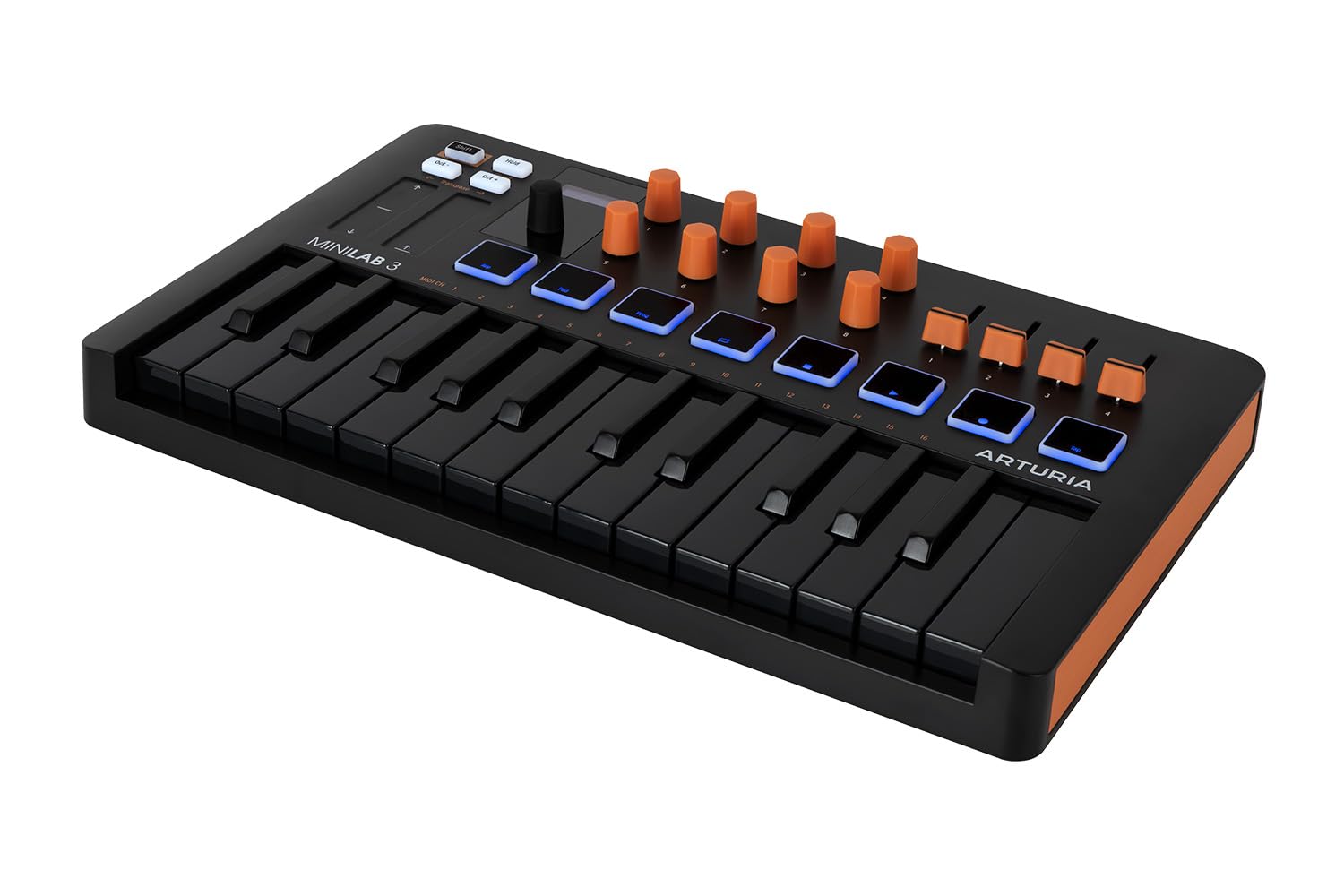 Arturia MiniLab 3 25 - driver de teclas delgadas, color naranja