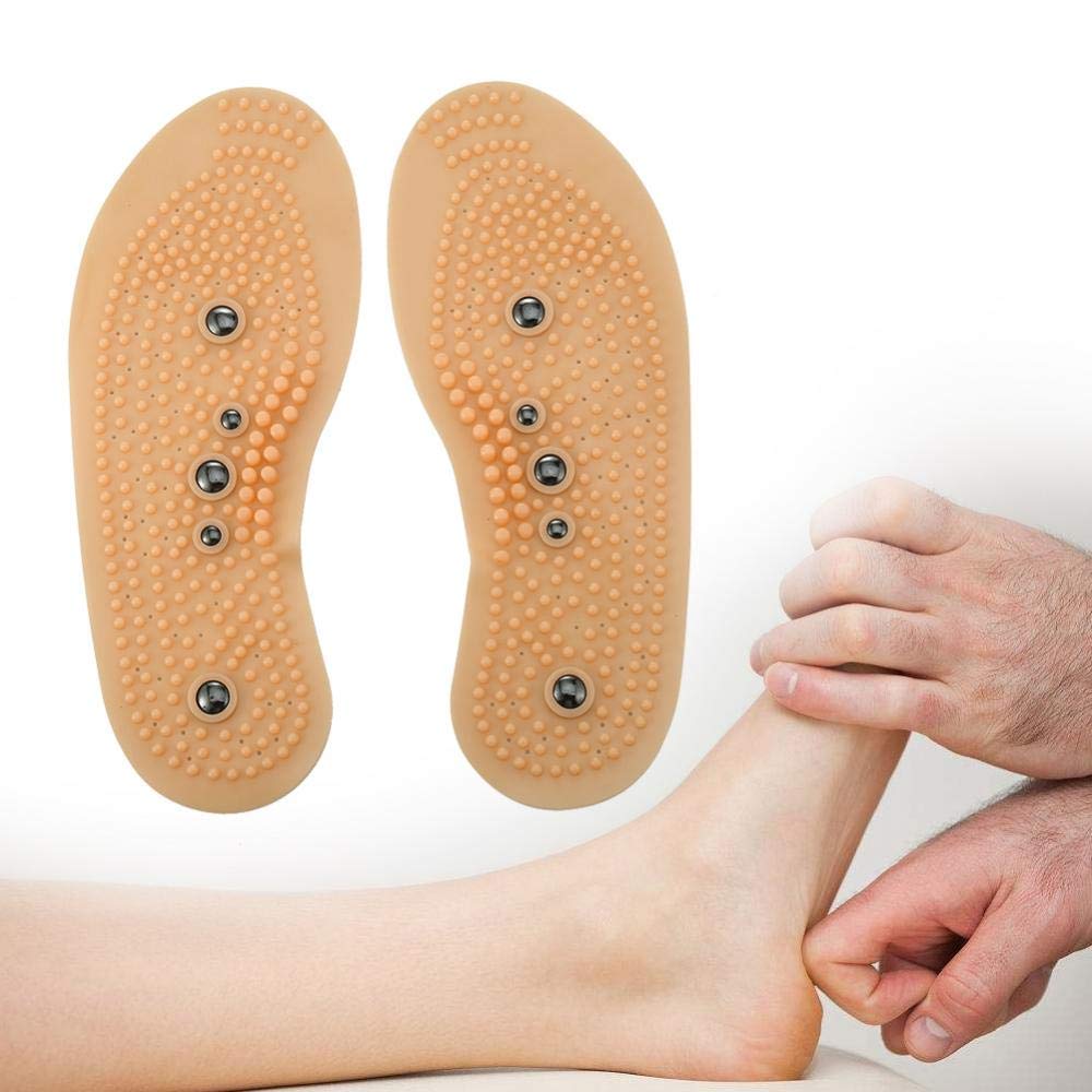 Plantillas Magnéticas Puntos de Acupuntura Transpirable para Zapatos Inserciones Ortopédicas para Hombres y Mujeres