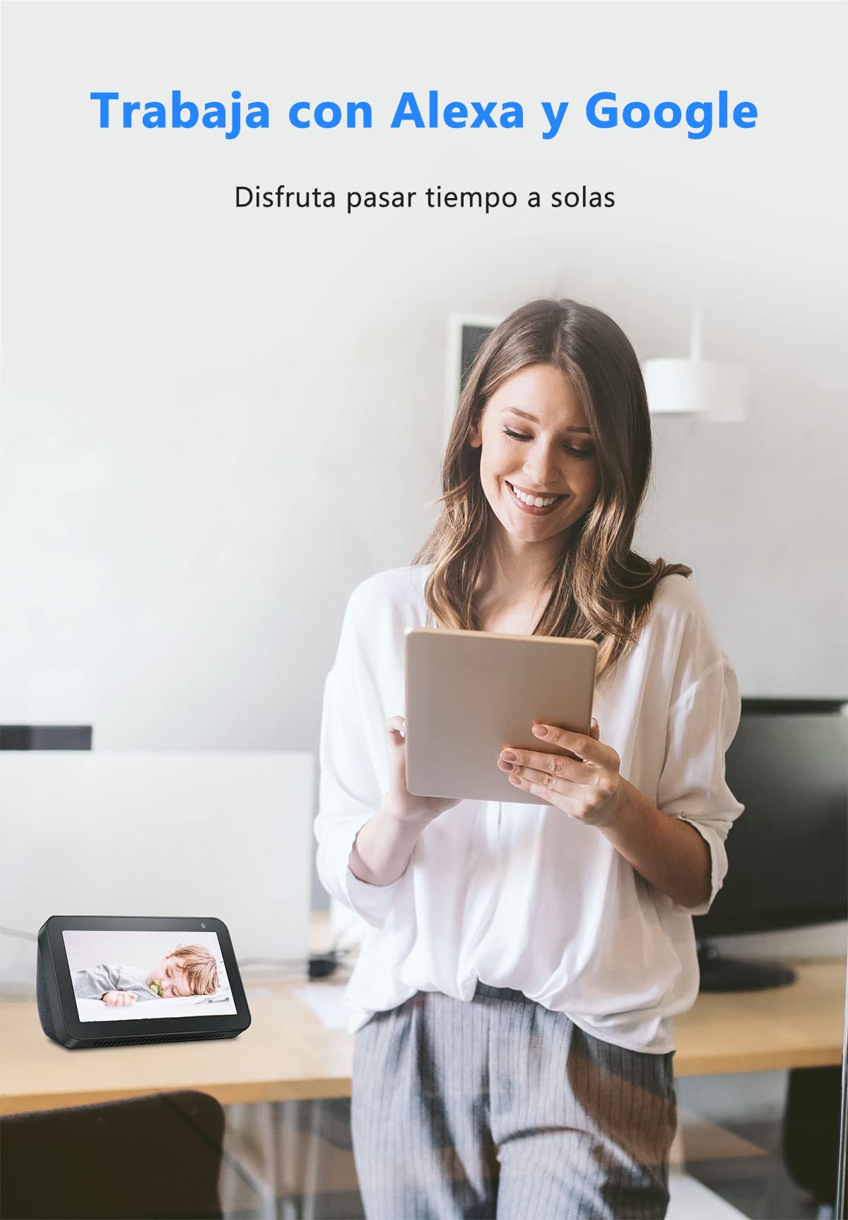 Cámara de Seguridad Interior 2K, EASYTAO 3MP M1 Cámara WiFi de Bebé con Visión Nocturna, Audio Bidireccional, Compatible con Alexa y Google Assistant