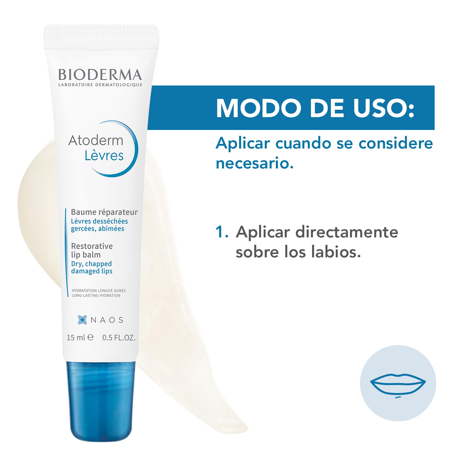 Bioderma Atoderm Bálsamo Labios Tratamiento Hidratante 15ml